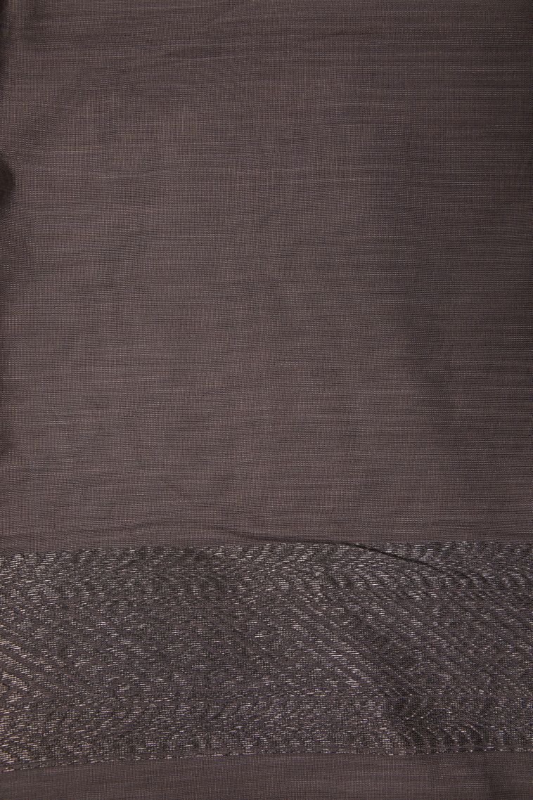 Apple Red Silk Cotton Sarees with Bronze Zari Stripes view 3