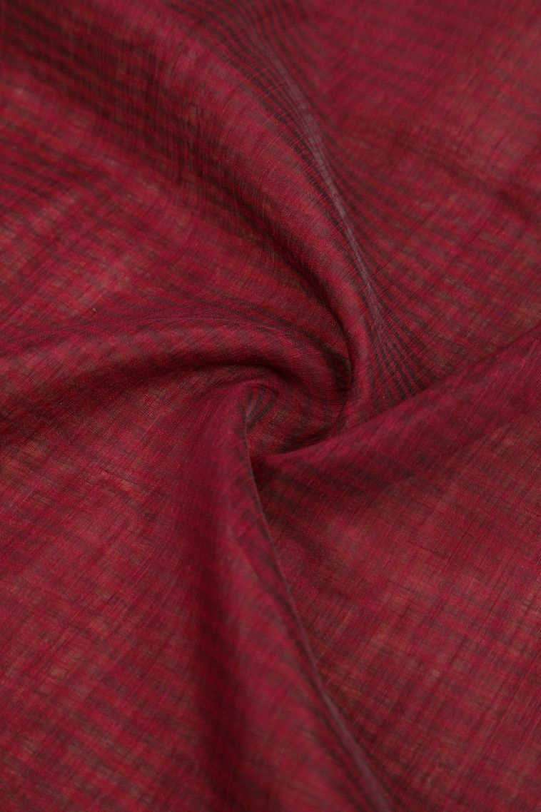 Magenta Purple Tussar Saree with Without Zari Zari Plain view 4