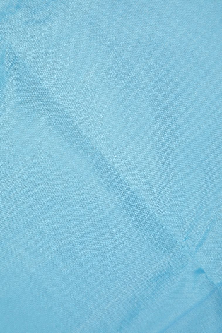 Mint Green Soft Silk Saree with Copper Zari Stripes view 3