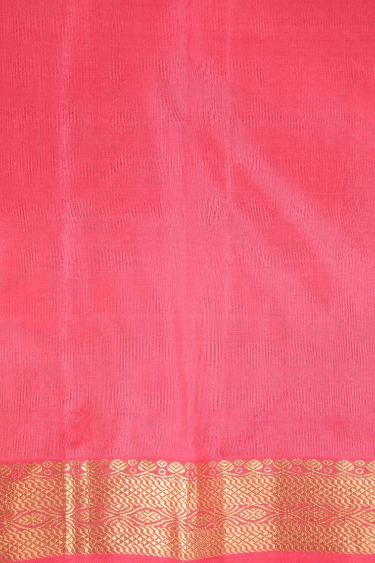 Cream White Soft Silk Saree with Gold Zari Buttis (small Dots Or Motifs) view 3