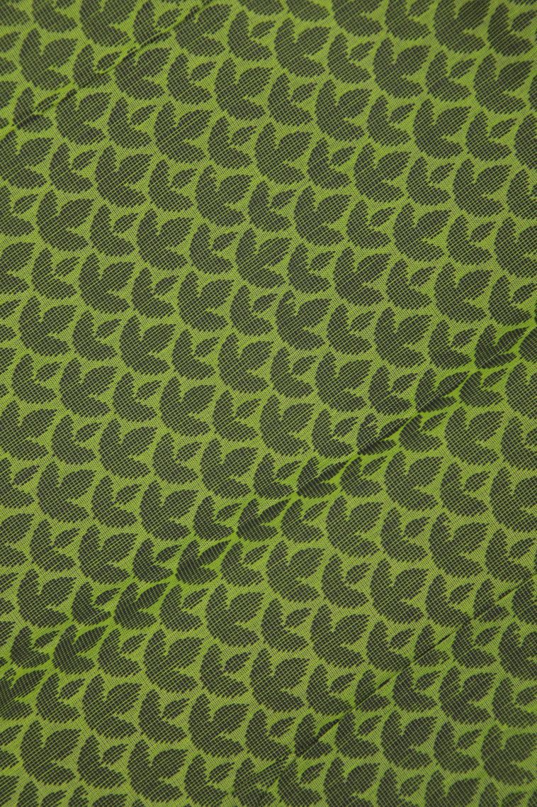 Chartreuse Green Silk Cotton with Without Zari Zari Buttis (small Dots Or Motifs) view 3