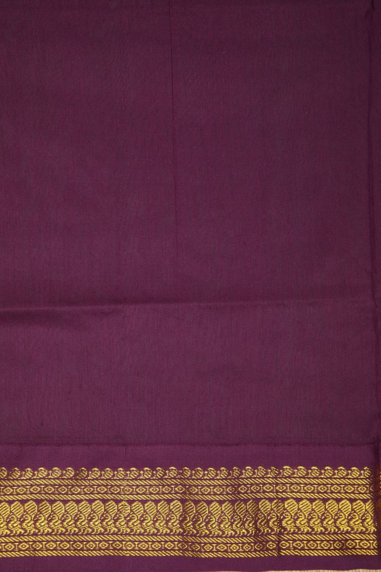 Sapphire Blue Kalyani Cotton with Without Zari Zari Buttis (small Dots Or Motifs) view 3