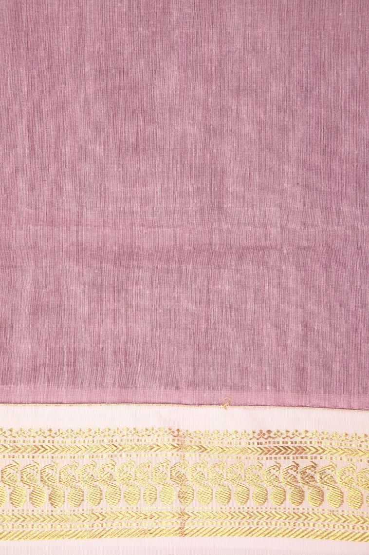 Apple Red Kalyani Cotton with Without Zari Zari Plain view 3