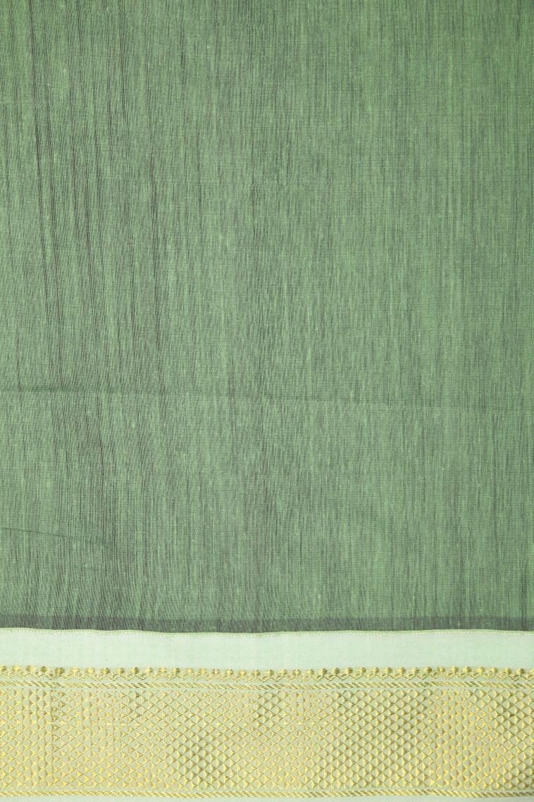 Asphalt Black Kalyani Cotton with Without Zari Zari Buttis (small Dots Or Motifs) view 3