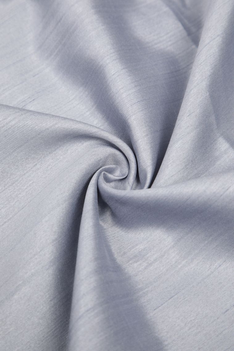 Slate Blue Tussar Saree with Without Zari Zari Plain view 4