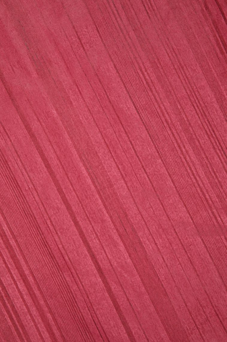 Apple Red Tussar Saree with Without Zari Zari Buttis (small Dots Or Motifs) view 3