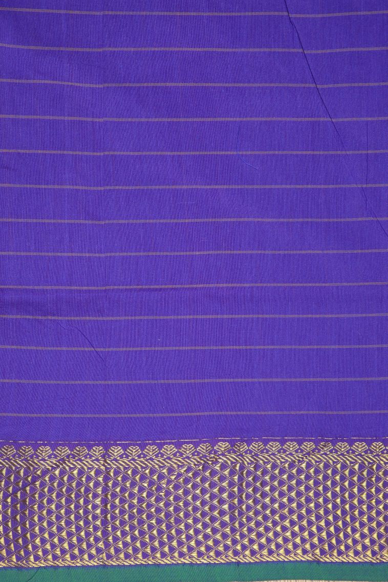 Azure Blue Kalyani Cotton with Without Zari Zari Checks view 3