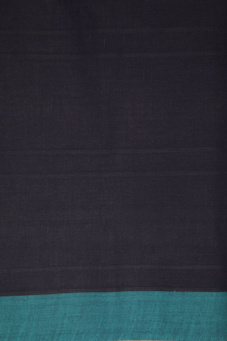 Navy Blue Kovai Cotton Sarees with Without Zari Zari Buttis (small Dots Or Motifs) view 3