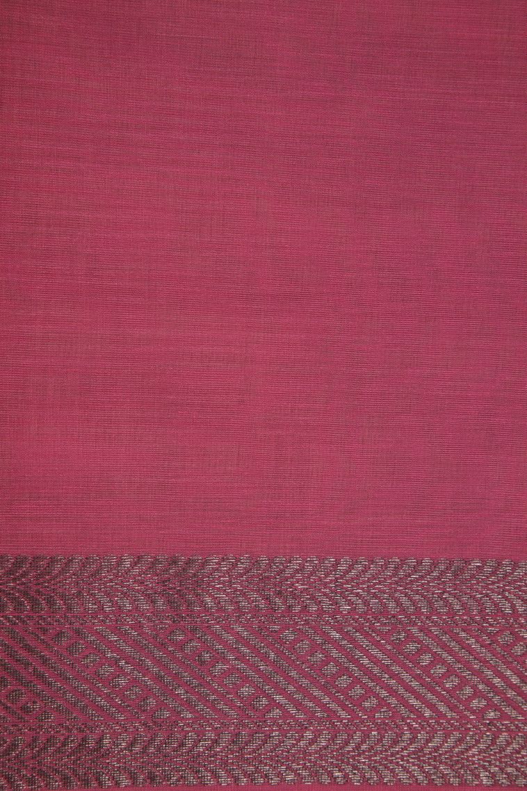 Bottle Green Silk Cotton Sarees with Bronze Zari Stripes view 3