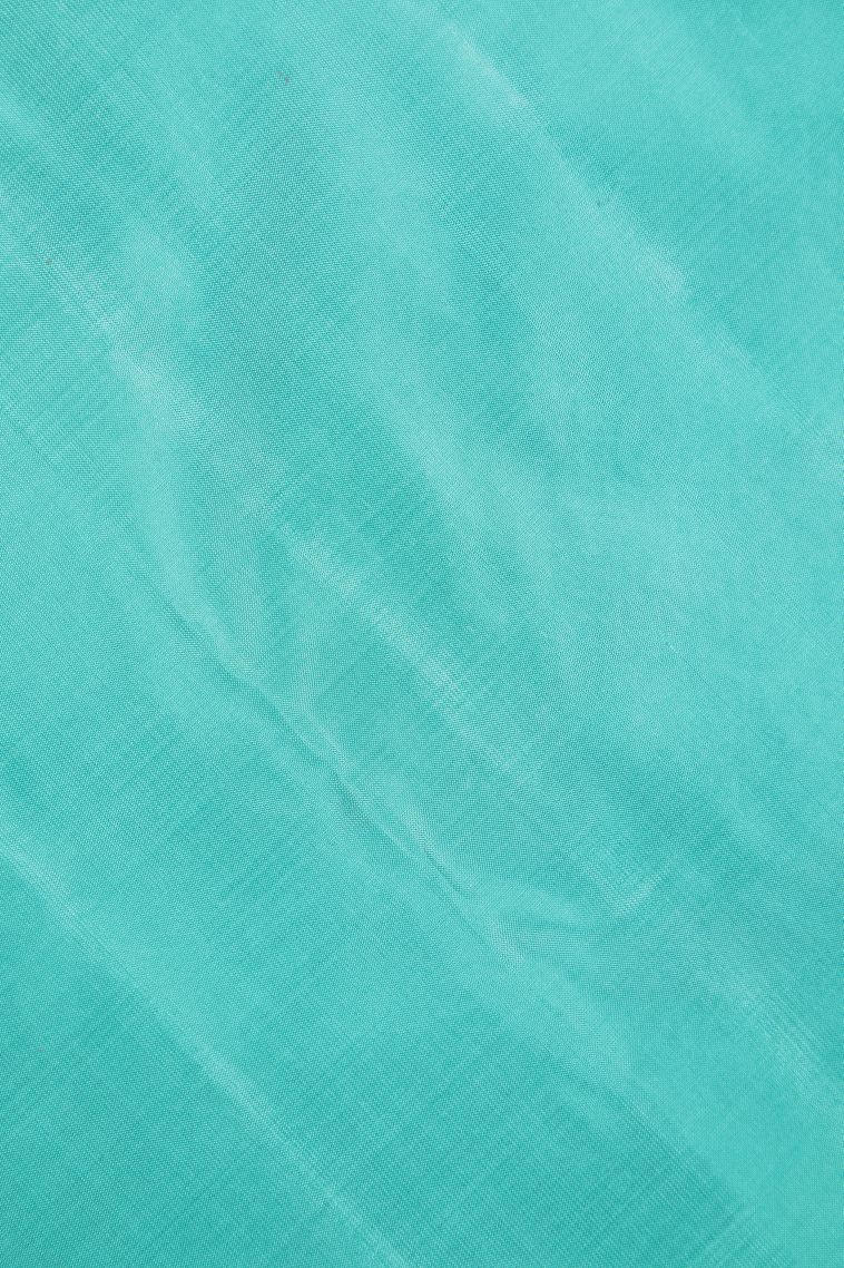 Lime Green Soft Silk Saree with Silver Zari Buttis (small Dots Or Motifs) view 3