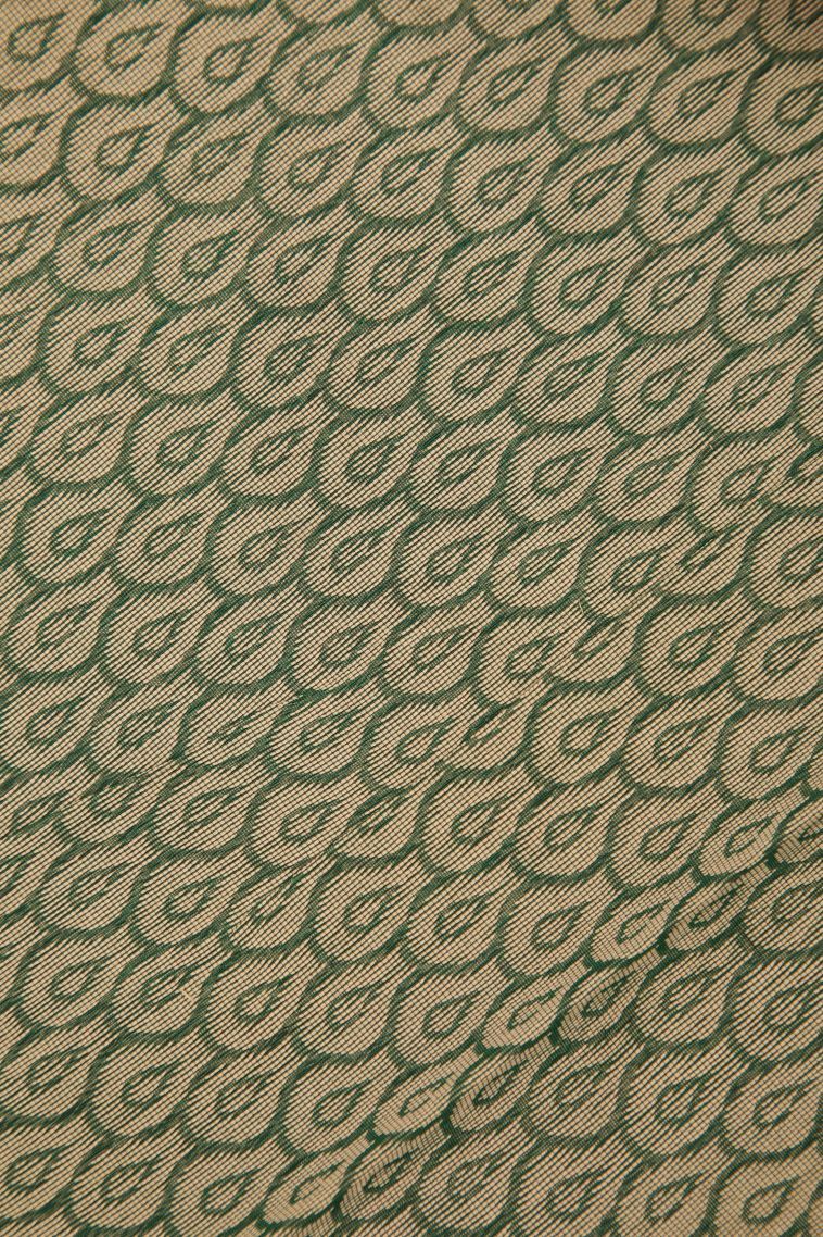 Bottle Green Silk Cotton with Without Zari Zari Buttis (small Dots Or Motifs) view 3
