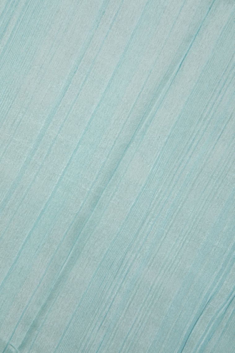 Arctic Blue Tussar Saree with Without Zari Zari Plain view 3