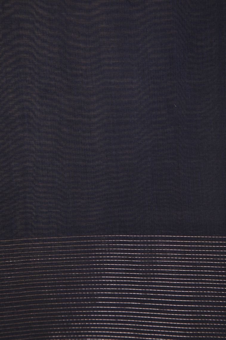 Lemon Yellow Silk Cotton Sarees with Silver Zari Buttis (small Dots Or Motifs) view 3