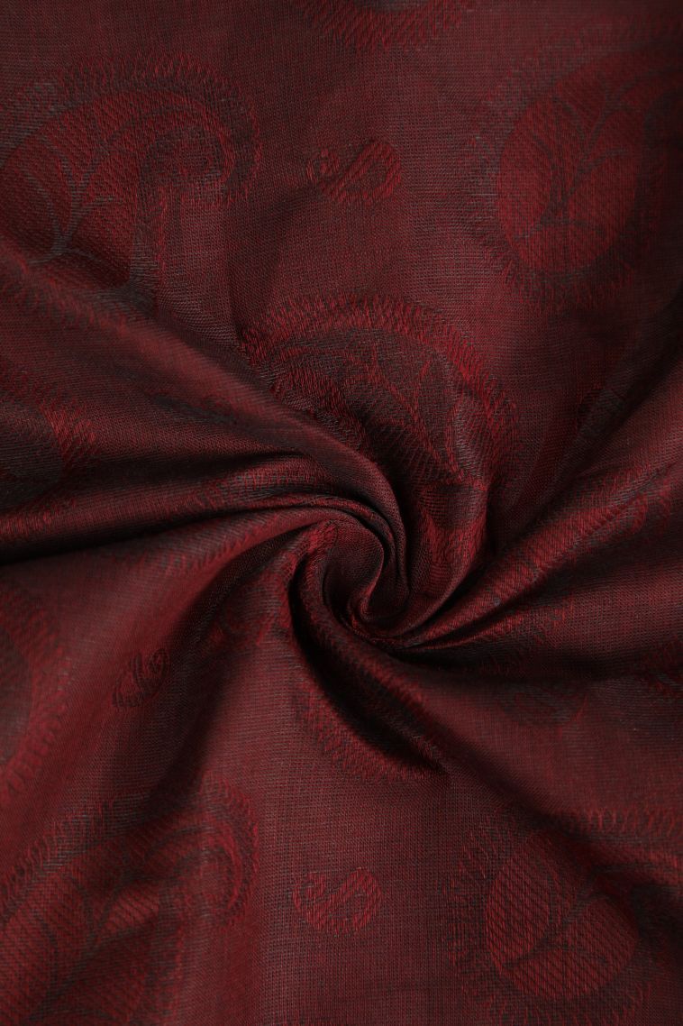 Lipstick Red Kovai Cotton Sarees with Without Zari Zari Manga view 4