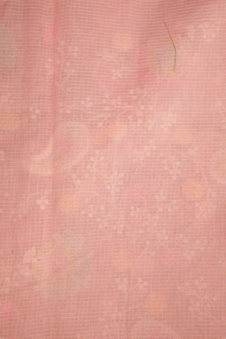 Peach Pink Designer Sarees with Without Zari Zari Floral Patterns view 3