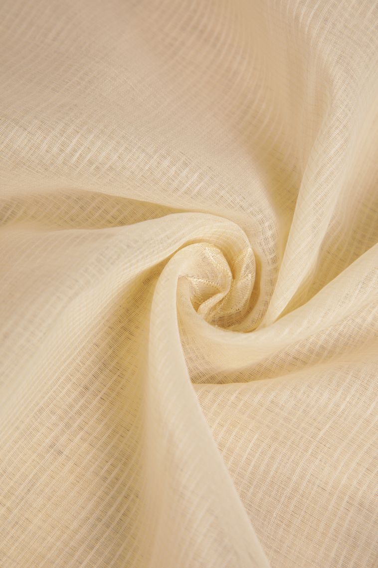 Cream White Organza Saree with Without Zari Zari Floral Patterns view 4