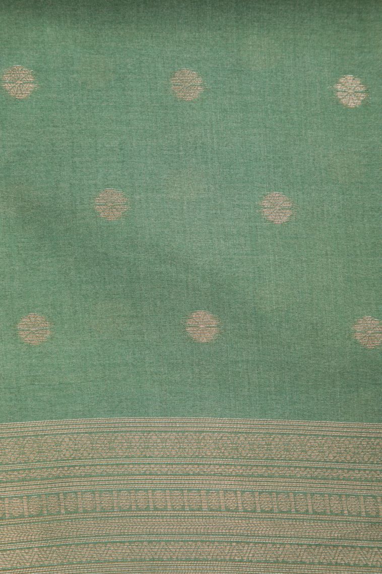 Candy Orange Fancy Saree with Silver Zari Floral Patterns view 3