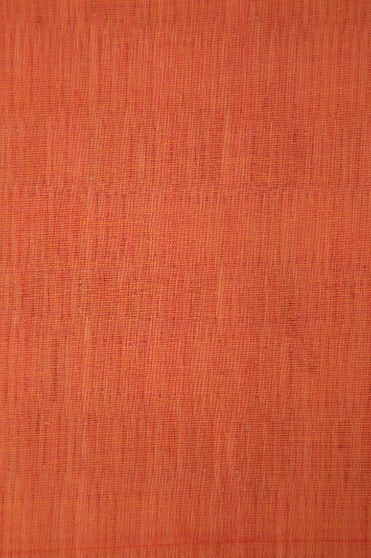 Fire Orange Kanchi Cotton Sarees with Without Zari Zari Floral Patterns view 3