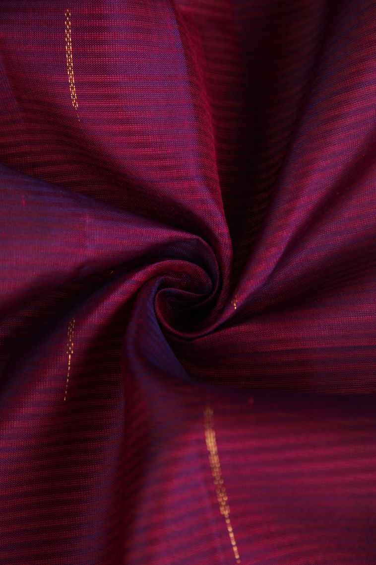 Magenta Purple Soft Silk Saree with Gold Zari Raindrops Model view 4