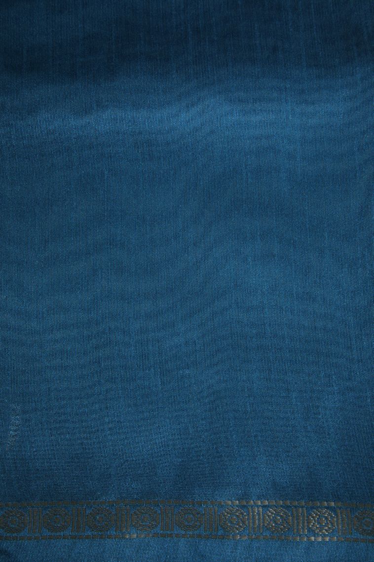 Sky Blue Raw Silk Sarees with Without Zari Zari Floral Patterns view 3