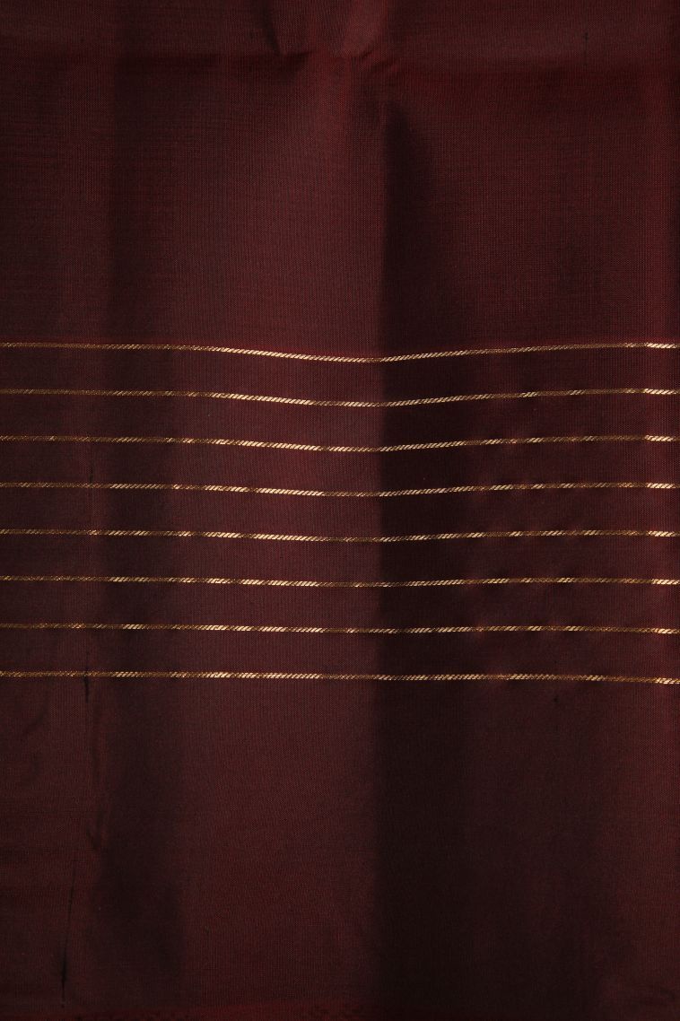 Flamingo Pink Soft Silk Saree with Gold Zari Buttis (small Dots Or Motifs) view 3