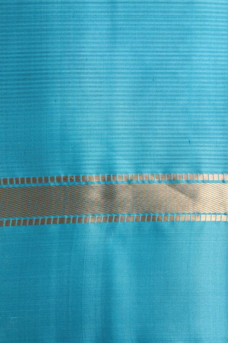 Hickory Brown Soft Silk Saree with Gold Zari Buttis (small Dots Or Motifs) view 3