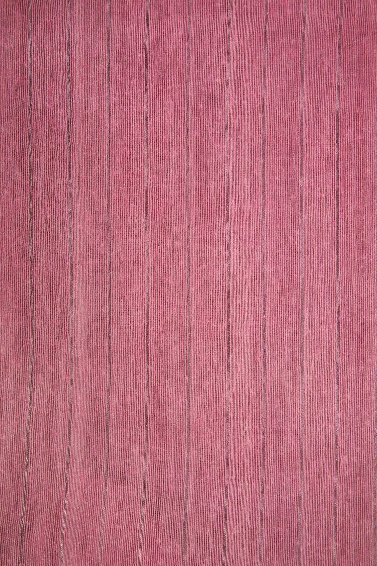 Tawny Brown Jute Sarees with Gold Zari Plain view 3