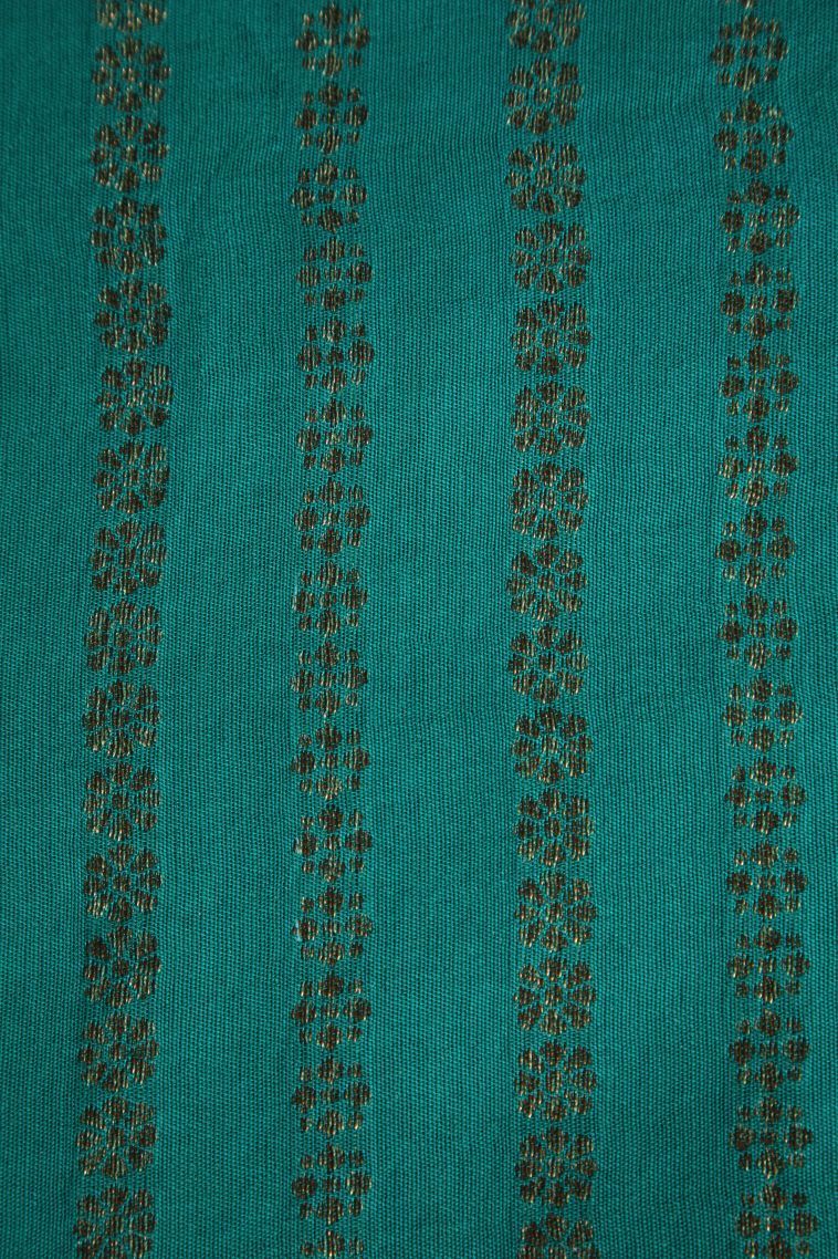 Sapphire Blue Banaras Sarees with Gold Zari Buttis (small Dots Or Motifs) view 3