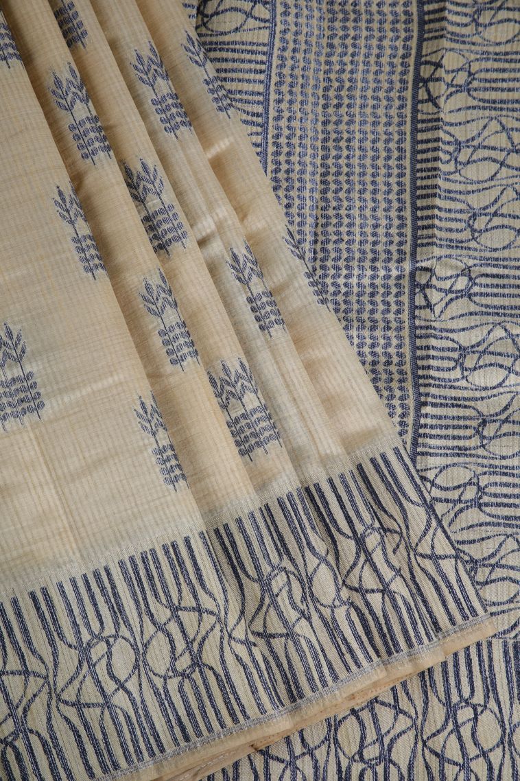 Cookie Yellow Raw Silk Sarees with Without Zari Zari Floral Patterns view 1