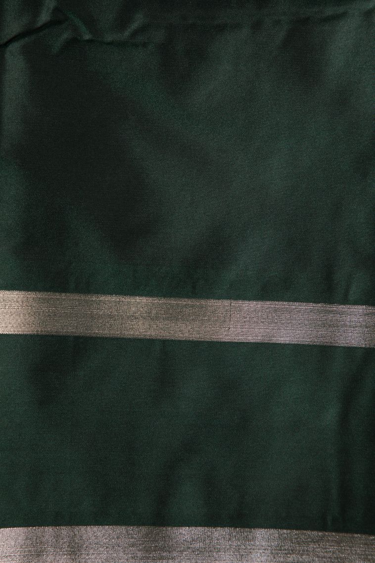 Magenta Purple Soft Silk Saree with Silver Zari Floral Puttas view 3