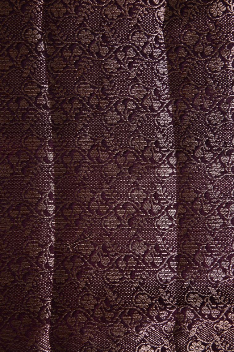 Damp Black Jute Sarees with Gold Zari Buttis (small Dots Or Motifs) view 3