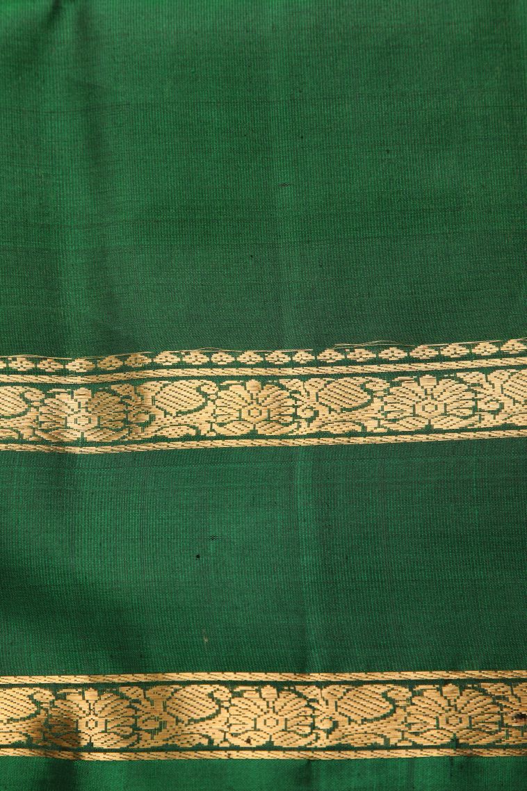 Honey Orange Soft Silk Saree with Gold Zari Rain Drops Mottif view 3