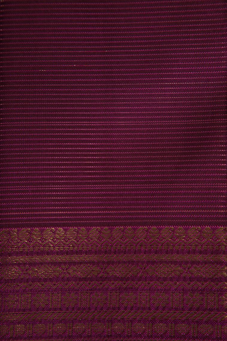 Jam Purple Kanchipuram Silk Sarees with Gold Zari Buttis (small Dots Or Motifs) view 3