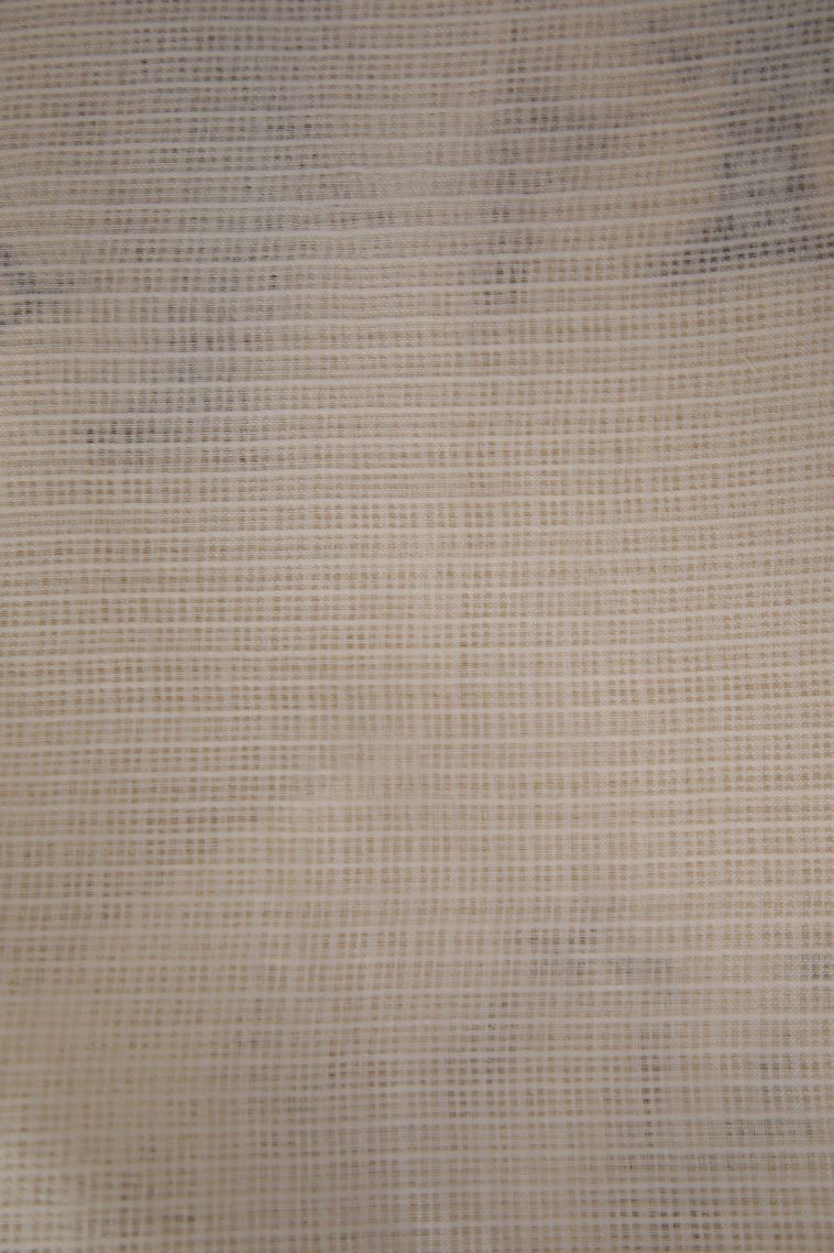 Vanilla Custard Yellow Organza Saree with Without Zari Zari Tribal Or Folk Art view 3