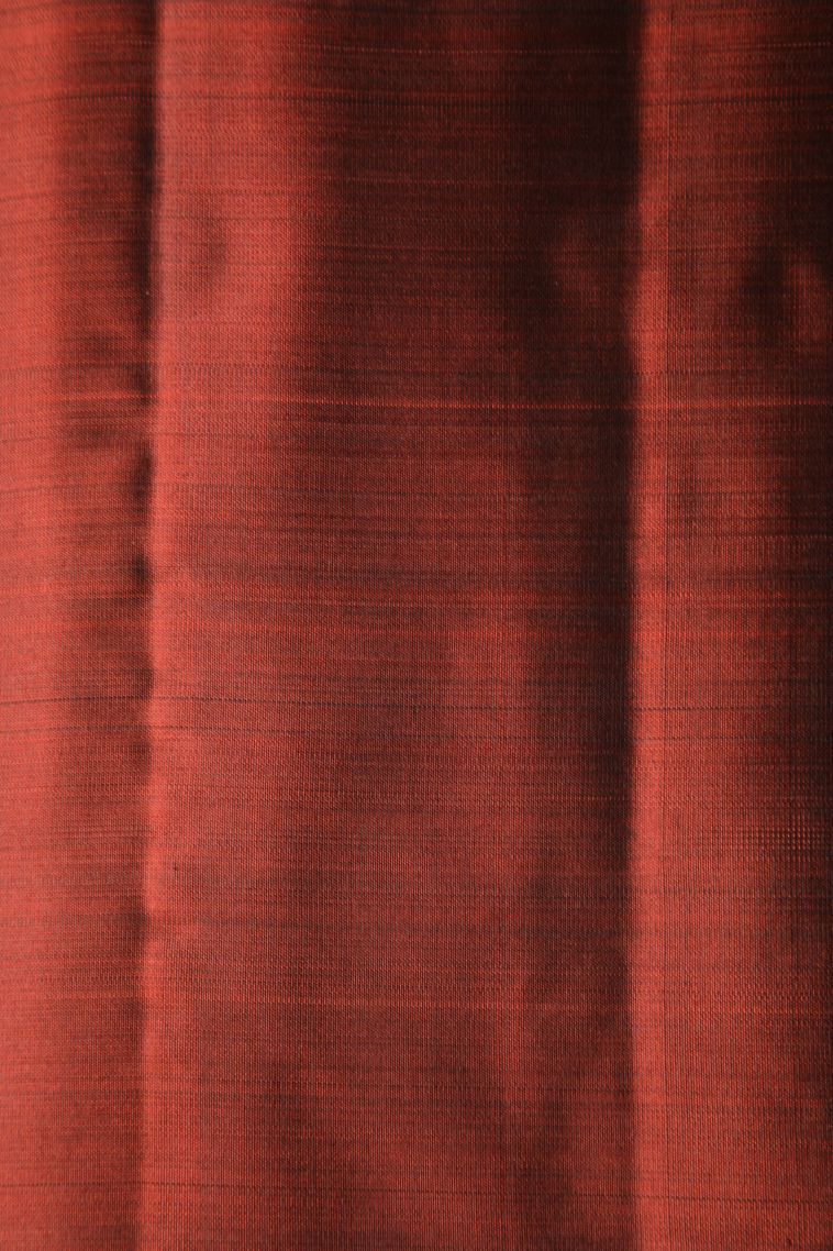 Berry Red Soft Silk Saree with Gold Zari Geometric Shapes view 3