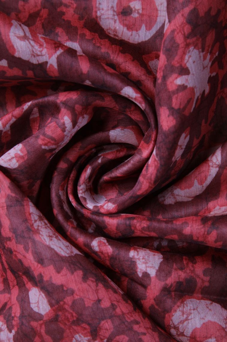 Dawn Red Fancy Saree with Without Zari Zari Floral Patterns view 4