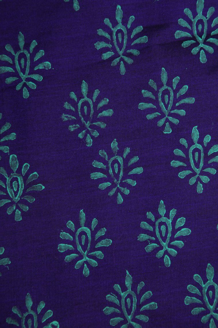 Mint Green Poly Cotton Sarees with Without Zari Zari Kolam Pattern view 3