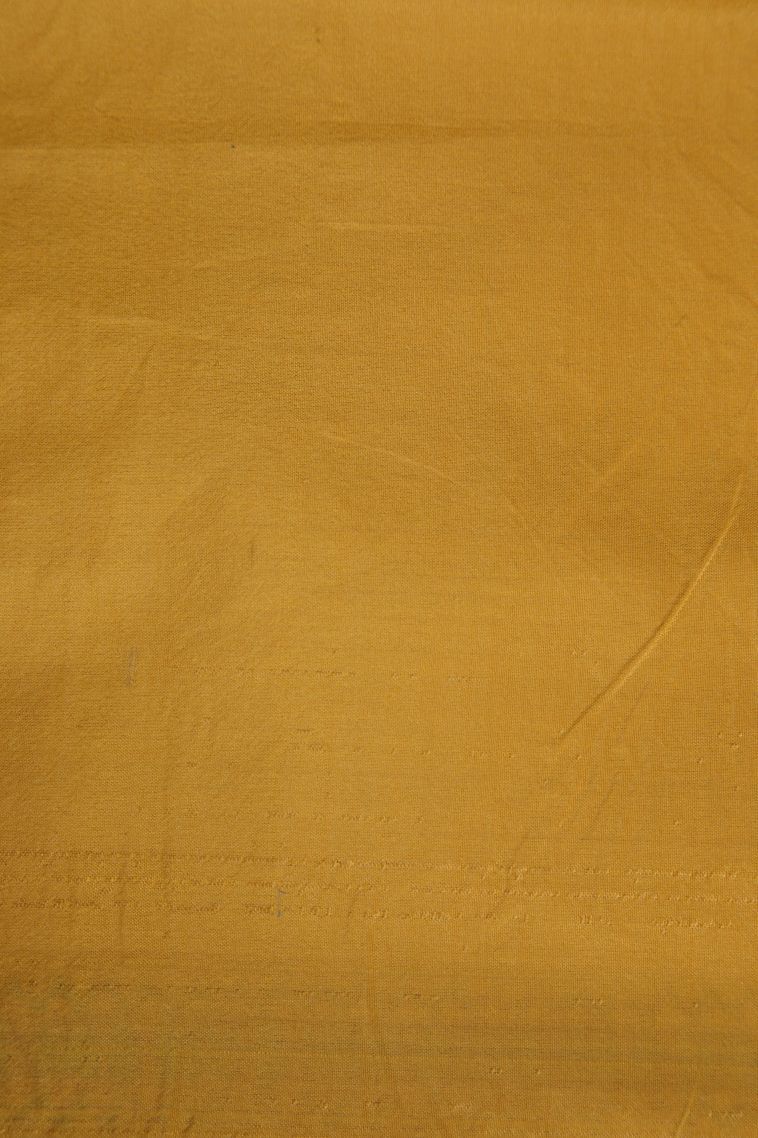 Merigold Orange Banaras Silk Saree with Gold And Silver Zari Floral Patterns view 3