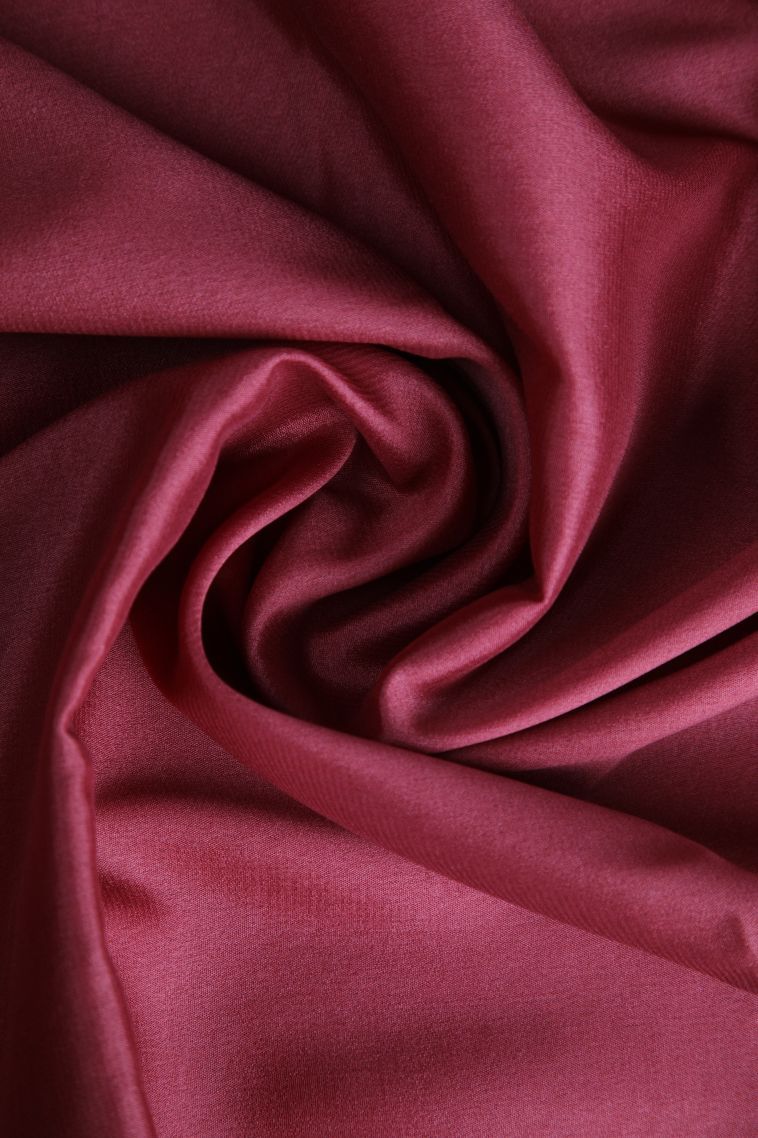 Lipstick Red Mysore Silk with Gold Zari Plain view 4