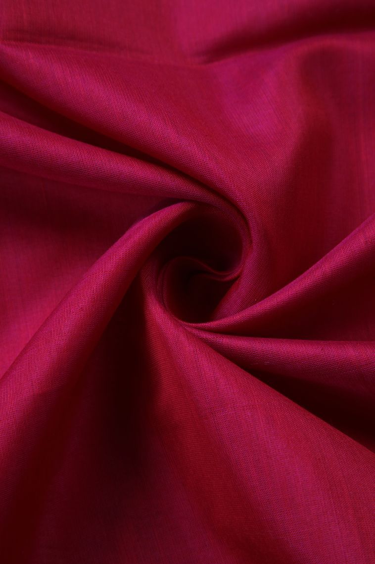 Candy Red Silk Cotton Sarees with Silver Zari Floral Patterns view 4