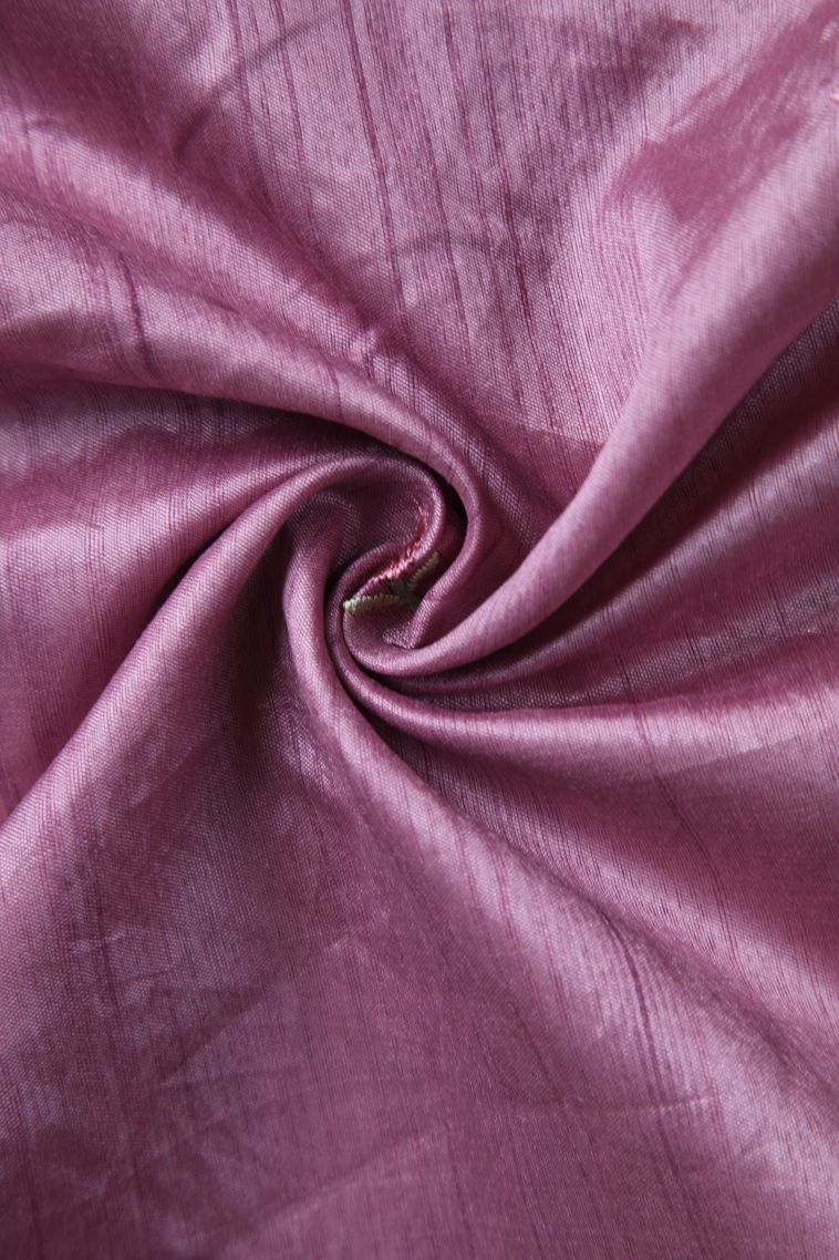 Lean Pink Semi Tussar Silk with Without Zari Zari Floral Patterns view 4