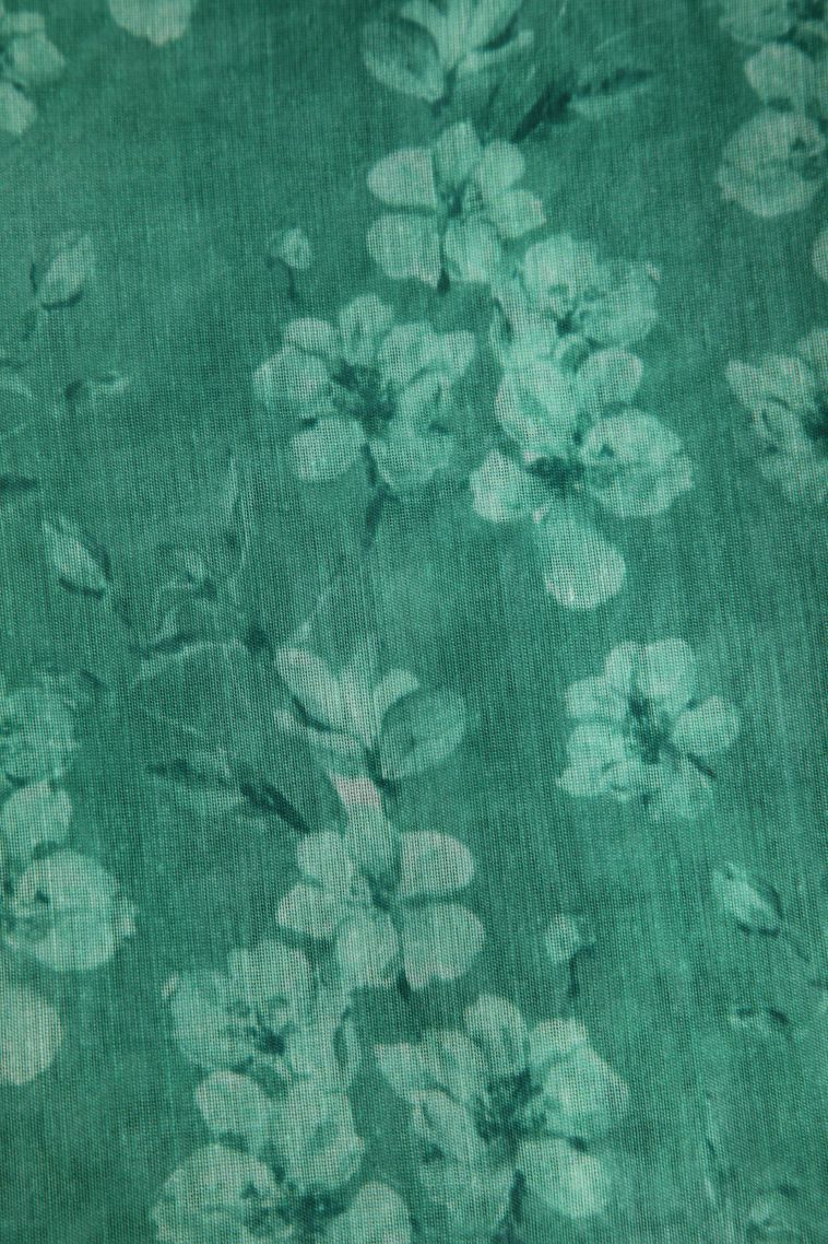 Mint Green Manipuri Cotton Sarees with Multy Coiour Zari Floral Patterns view 3