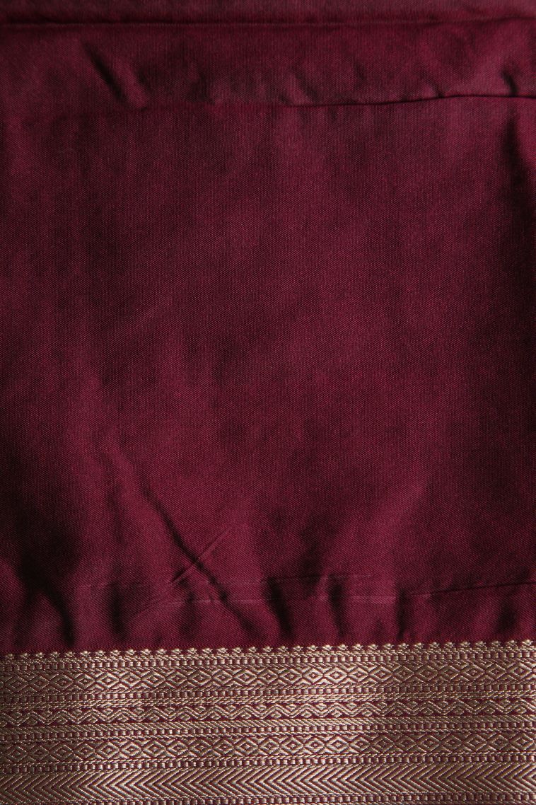 Bottle Green Soft Silk Saree with Silver Zari Floral Patterns view 3