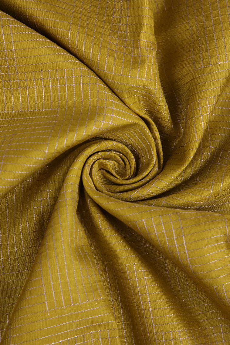 Macaroon Yellow Raw Silk Sarees with Gold Zari Geometric Shapes view 4