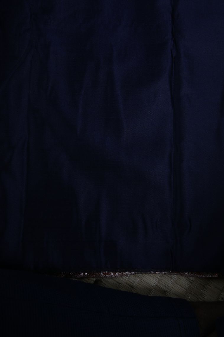 Marmalade Orange Apoorva Silk Sarees with Copper Zari Floral Patterns view 3