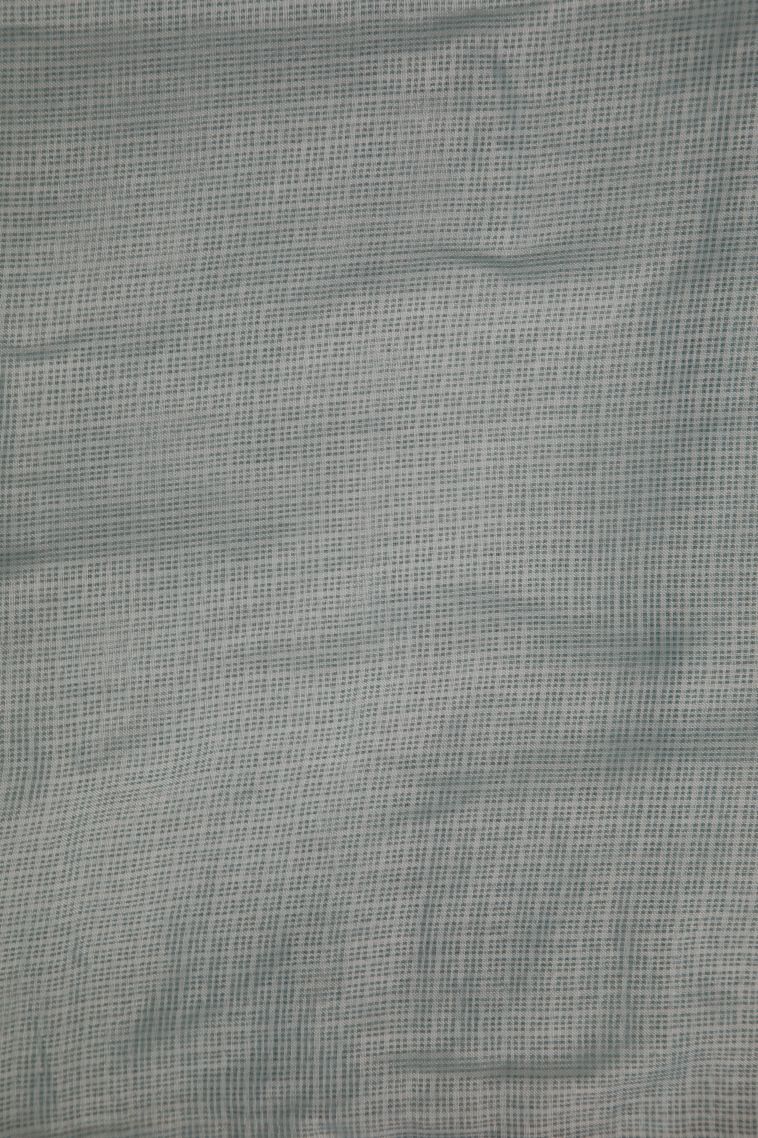 Sky Blue Organza Saree with Without Zari Zari Tribal Or Folk Art view 3