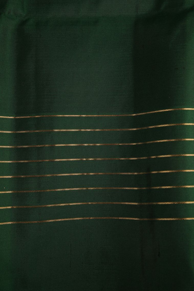 Mint Green Soft Silk Saree with Gold Zari Buttis (small Dots Or Motifs) view 3