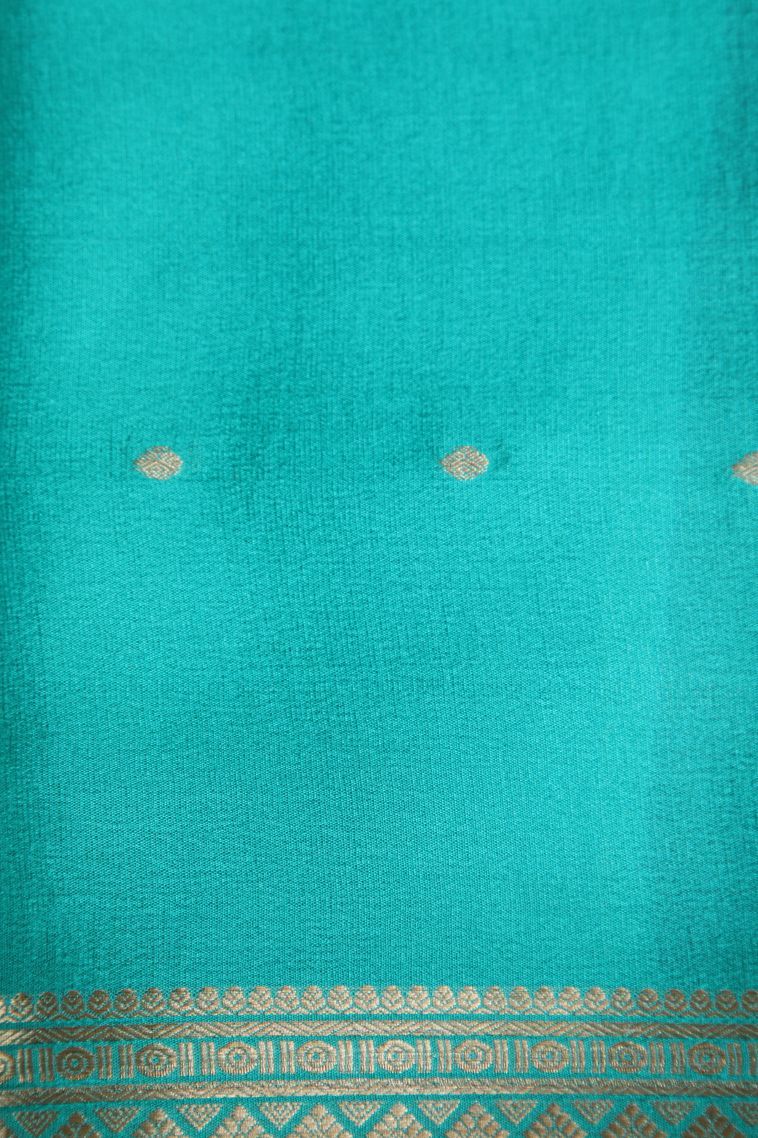 Bosenberry Purple Mysore Silk with Gold Zari Buttis (small Dots Or Motifs) view 3