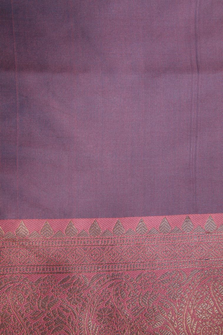 Cerulean Blue Apoorva Silk Sarees with Gold Zari Kodi Pattern view 3