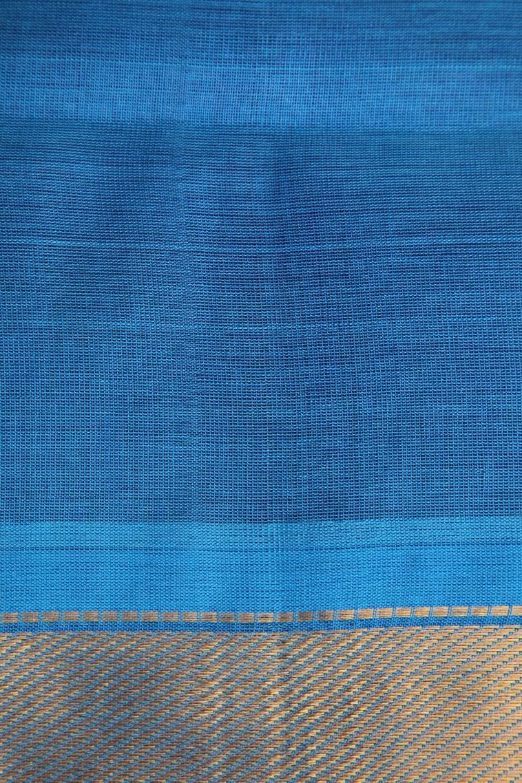 Bosenberry Purple Silk Cotton with Gold Zari Plain view 3